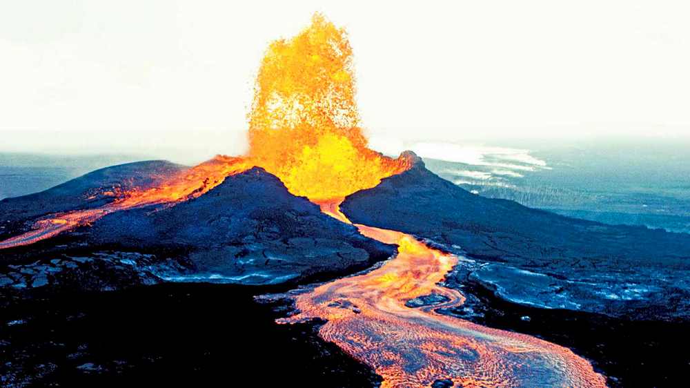 Извержение огромного вулкана